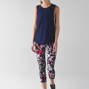 8 / EUC Lululemon Pace Rival Crop Leggings Pop Cut Boom Juice Multi / Black